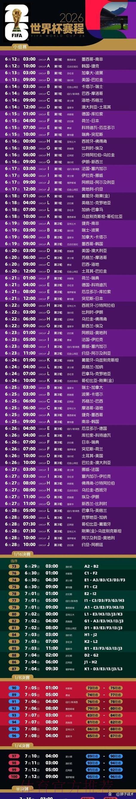 2026世界杯实时比分数据查询与官方入口地址汇总 2026世界杯实时比分数据查询与官方入口地址汇总
