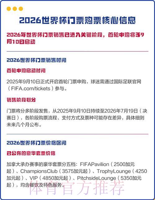 2026年世界杯官方购票平台最新入口导航 2026年世界杯官方购票平台最新入口导航
